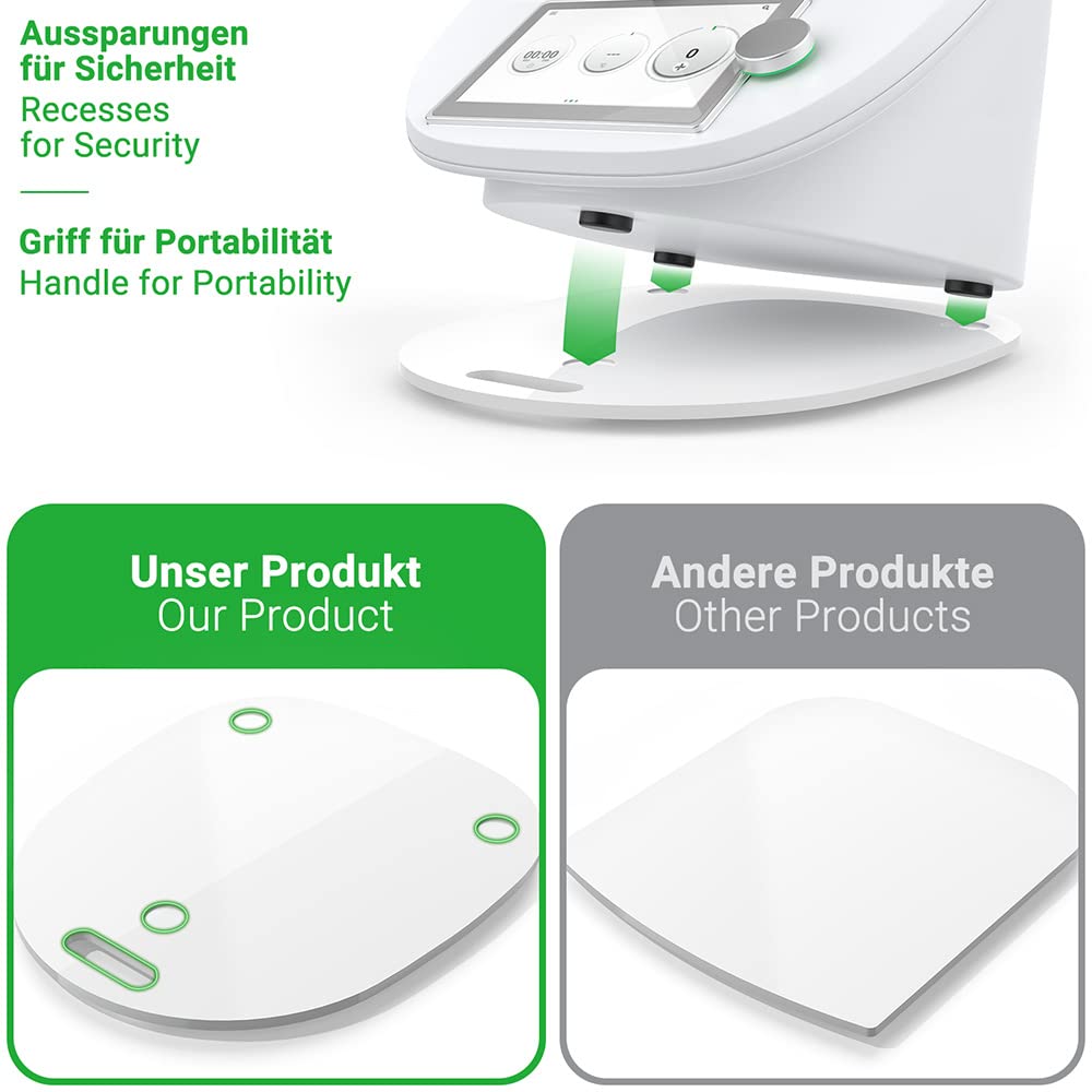 Triumphant sliding board for Thermomix TM6 TM5 Slider effortless moving rolling board made of acrylic - White
