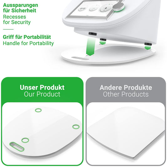 Triumphant sliding board for Thermomix TM6 TM5 Slider effortless moving rolling board made of acrylic - White