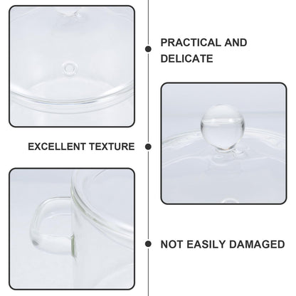 Vaguely 2 pieces glass pot with lid 1350 ml soup pot cooking pot clear simmer pot soup pot borosilicate glass cookware for stove induction