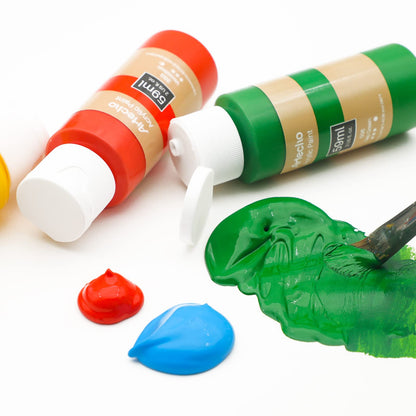 Artecho Acrylic Paint Set 48x59 ml, Waterproof and Lightfast, Quick Drying, perfect for Canvas, Paper, and Fabrics.