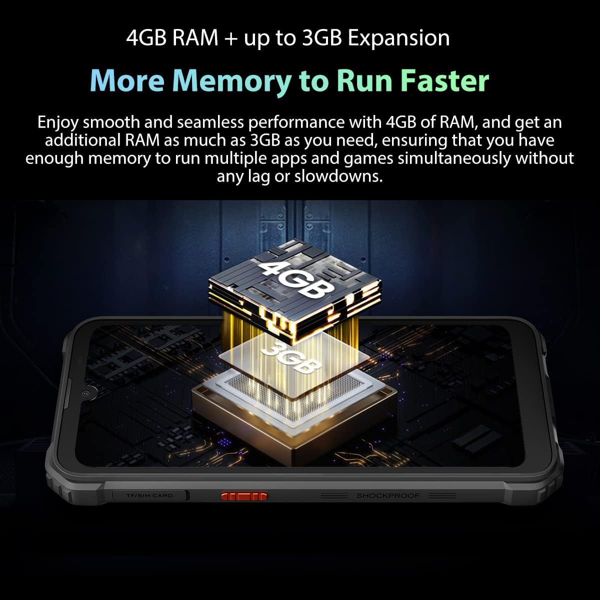 Blackview outdoor phone without contract BV5300 PRO, ArcSoft® 13MP+8MP, 7GB+64GB (1TB expandable), 3 card slots, Android 12 DUAL SIM IP68 waterproof smartphone, 6.1'' HD+, 6580mAh battery, Green
