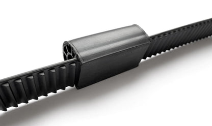 Atera 022737 Restraint bands for spacer bars - set of 2, TPU steel reinforced, includes replacement rubber pads, Black 600 mm length