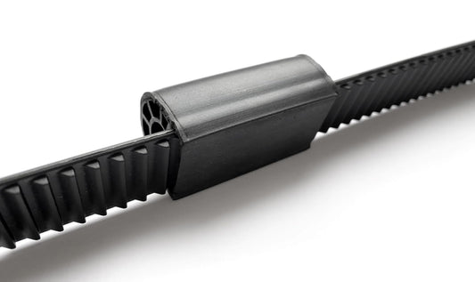 Atera 022737 Restraint bands for spacer bars - set of 2, TPU steel reinforced, includes replacement rubber pads, Black 600 mm length