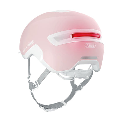 ABUS Urban Helmet HUD-Y - with magnetic, rechargeable LED rear light & magnetic closure - Cool everyday bike helmet - for men and women