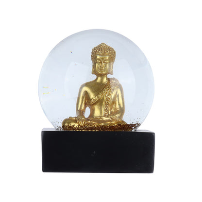 Snow globe water ball Buddha statue crystal ball desktop ornament decorations for home office tabletop decor (Buddha statue)