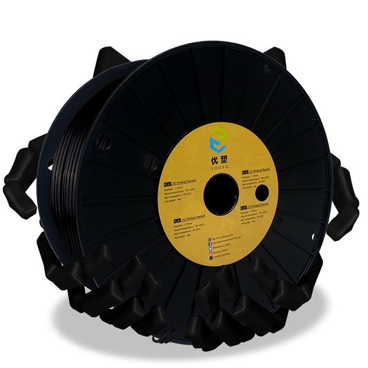 YOUSU PLA filament 1.75, 3D printer filament, 3D filament PLA 3kg (6.6 lbs), black PLA