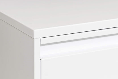 ARREGUI Basic CR201-B steel waste separation system | 2 compartments trash can for the kitchen | 2 compartment garbage bin | 2x17 L (34L) | Removable inner bins with handle | Recycling cabinet for waste separation | white