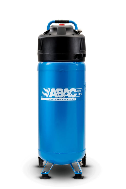 ABAC Vertical Air Compressor EASE-AIR 50V, oil-free, max pressure 10 bar, power 2 HP, 50-liter tank, noise level 97 dB (A)