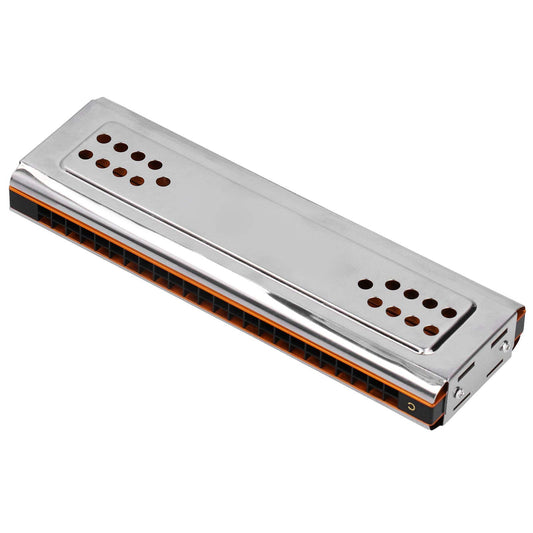 24 Holes C & G Key Double-sided Harmonica, Tremolo Harmonica with Box Musical Instrument for Beginners