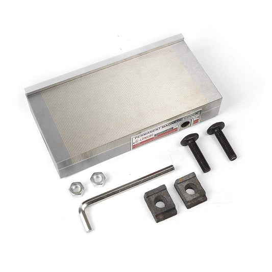 125X250MM High Precision Permanent Magnetic Chuck, Uniform Magnetic Force, Rectangular Magnetic Clamping Plate for Surface Table Drilling Machines