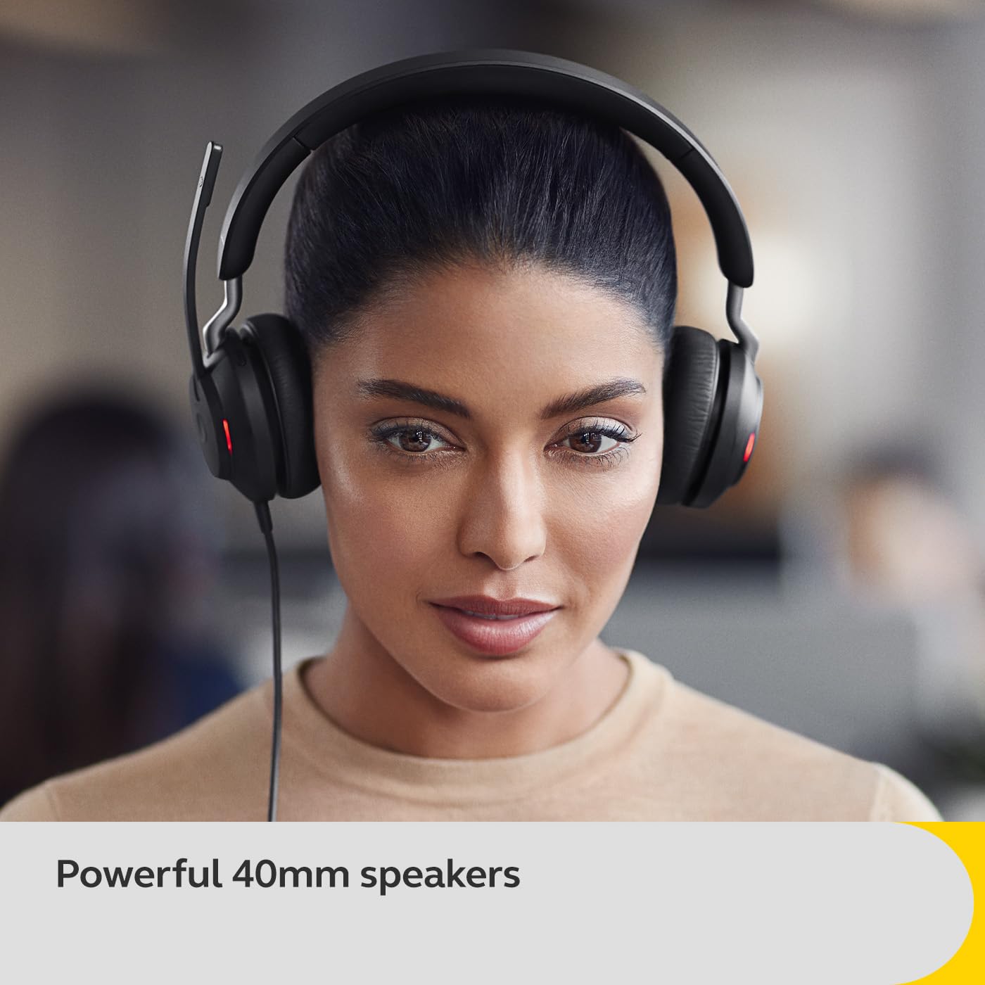 Jabra Evolve2 40 SE - Wired stereo headset with noise cancellation and 3-microphone technology - USB-A cable - certified for MS Teams, compatible with other platforms - Black
