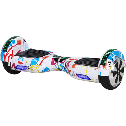 Robway W1 Hoverboard | ORIGINAL ® Hoverboards for kids, teenagers & adults - APP control - 2 x 350 Watt motors - Self-balance function - Bluetooth (Colorful White)