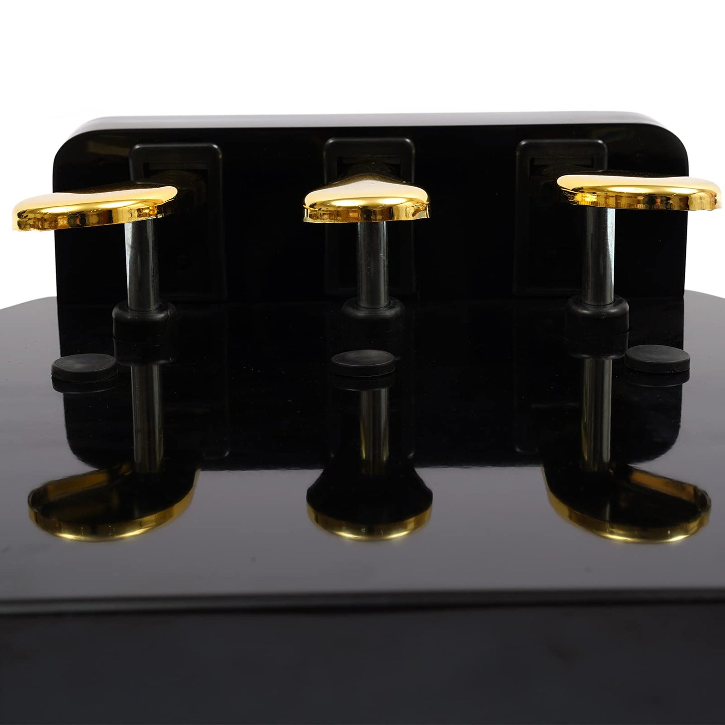 YUNRUX Piano Pedal Extender Bench for Kids - Pedal Extension Adjustable in Height with 3 Pedals - Teaching Aid Accessory Black
