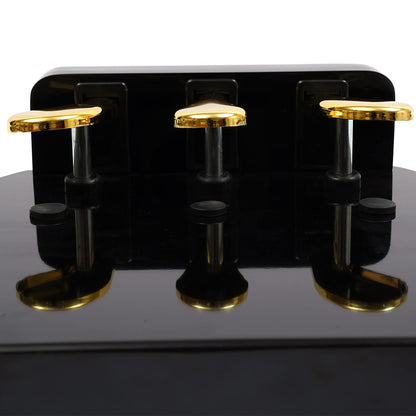 YUNRUX Piano Pedal Extender Bench for Kids - Pedal Extension Adjustable in Height with 3 Pedals - Teaching Aid Accessory Black