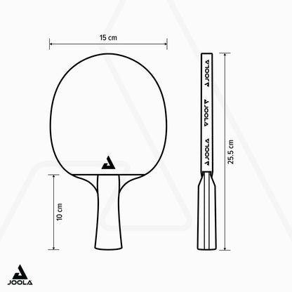 JOOLA Table Tennis Set Quattro, 4 Table Tennis Rackets + 10 Table Tennis Balls + Bag, 28.5x26x8.5cm