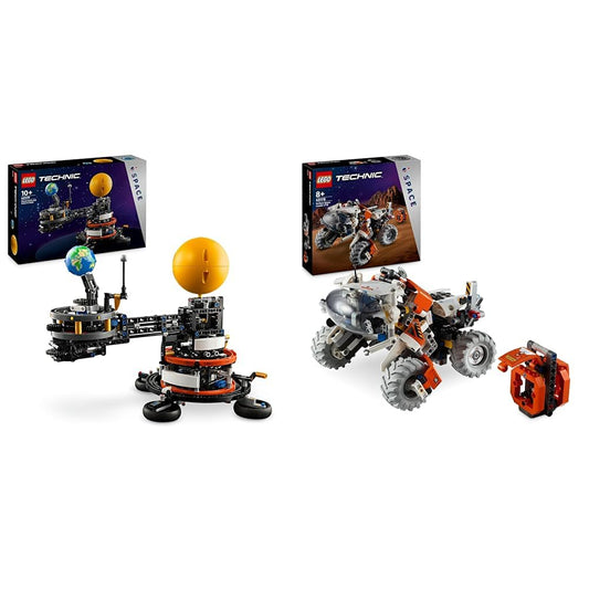 LEGO Technic Sun Earth Moon Model Playset, Gift for Kids 10+ & Technic Space Transport Vehicle LT78, Space Building Set
