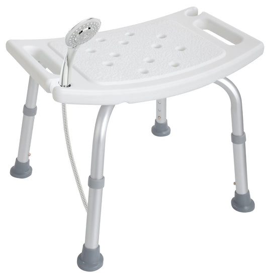 Accurate adjustable shower stool - non-slip, stable, and comfortable - Lightweight bath stool - Shower seat for shower (Universal shower stool)