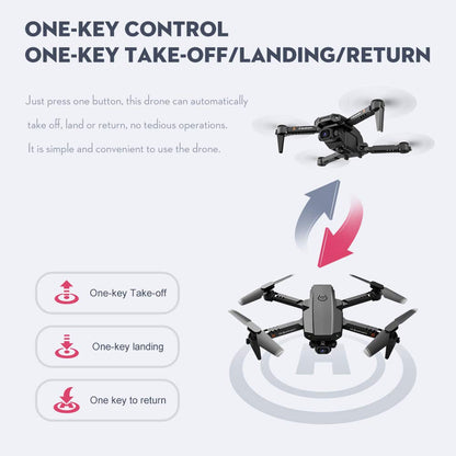 Goolsky drone with 4K camera, drone with dual camera, track flight, gravity sensor, gesture photo/video, altitude hold, headless mode, RC quadcopter for adults and children.