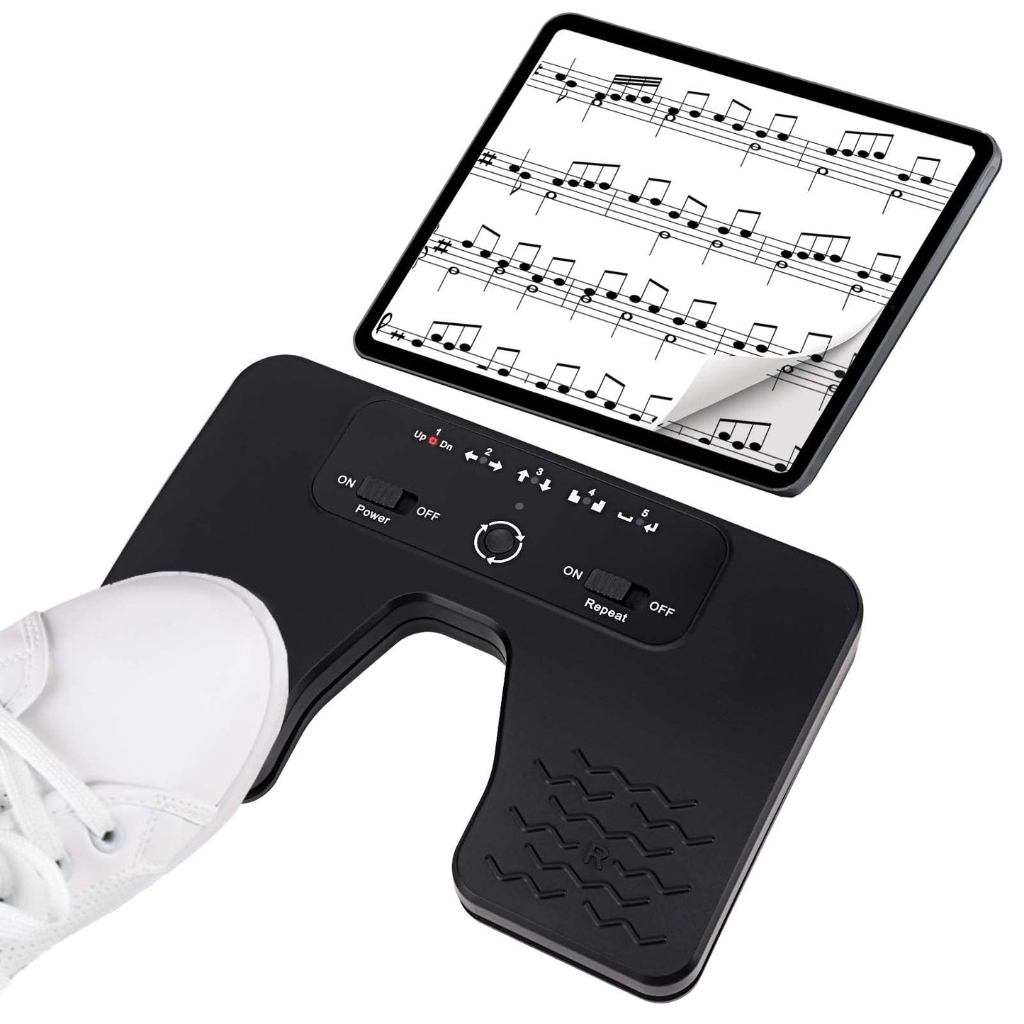 Tavsou Bluetooth page turner pedal for tablets smartphones rechargeable silent modern.