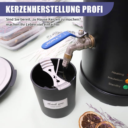 TOAUTO WMF-5L Candle Making Kit, DIY Candle Making Set Includes Wick, Wax Melter, Wick Holder - 80–212 °F Temperature Control for Candle Business
