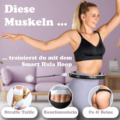 Bellage® Smart Hula Hoop for Adults and Beginners - Hula Hoop with Weighted Ball and Counter - Hullahub Hoop for Weight Loss with Fun Workout - Hoola Hoop Hoop