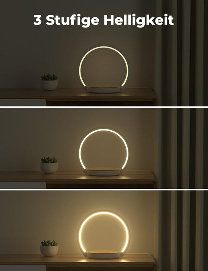VOSFEEL bedside lamp table lamp touch dimmable 18W wireless charger night light with 3 levels of brightness for bedroom living room office