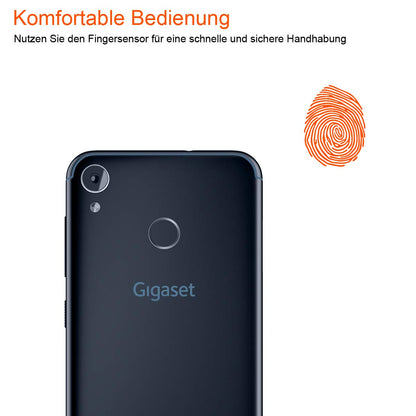 Gigaset GS185 Smartphone contract-free (13.97 cm (5.5 inch) HD+ Display, 16GB storage, Android 8.1) midnight blue