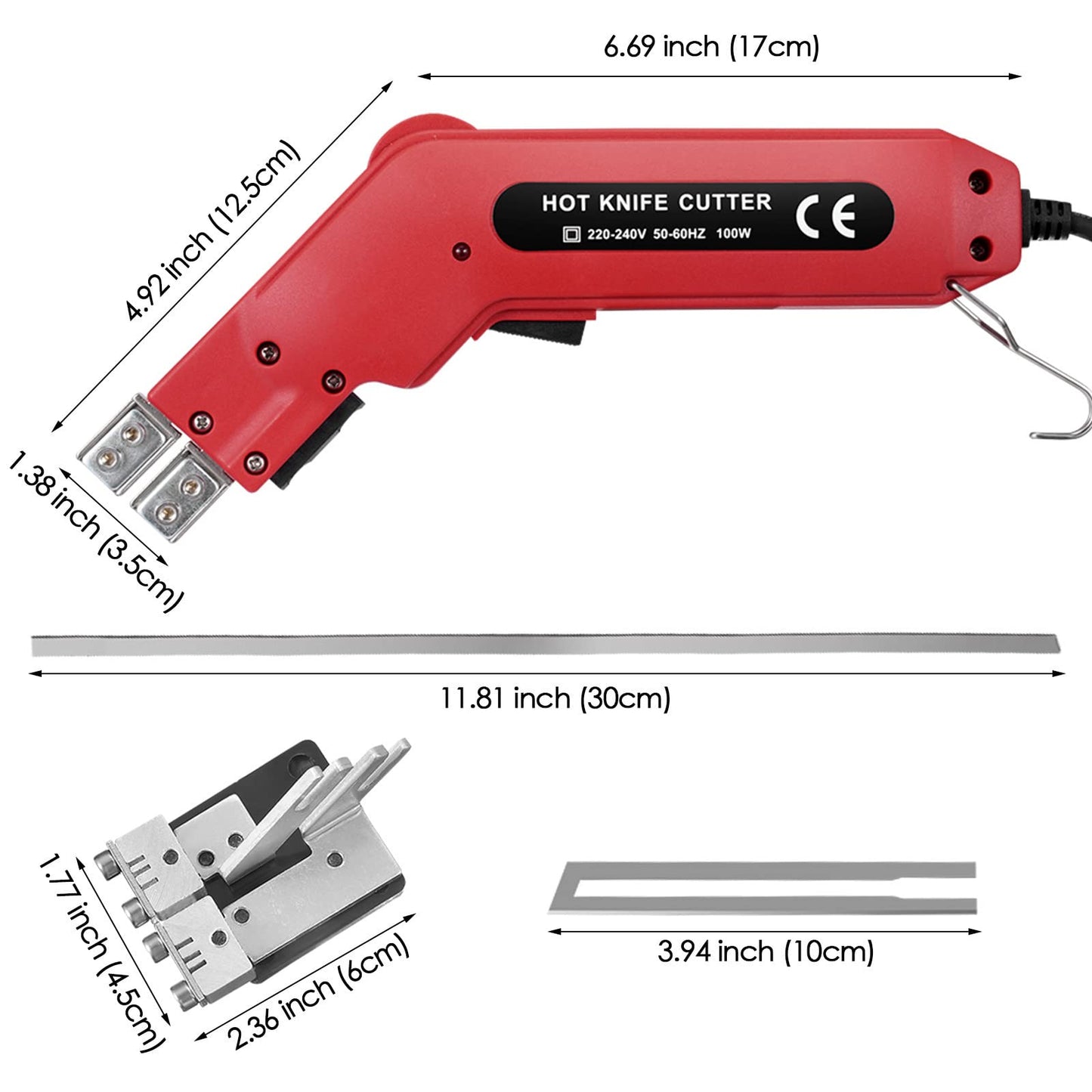 InLoveArts 100W Styrofoam Cutter Styrofoam Cutting Tool Hot Wire Cutter up to 500°C fast heating 100mm cutting depth (EU 220V)