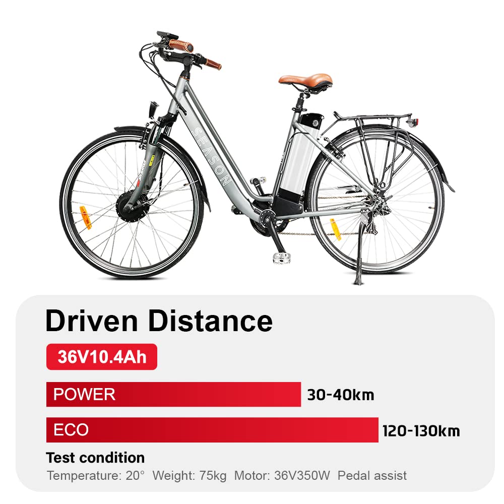 SEASON E-Bike Pedelec Battery Silverfish 36V 10.4Ah 385Wh, compatible with 36V 250W/350W/500W motors, for MiFa Rex Prophete Aldi Bike, compatible with Phylion/XH370-10J, Zhenlong/ZL1010-F.