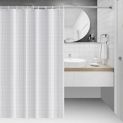1 Piece Curtain Rod Without Drilling Clamp Rod Extendable Curtain Rod for Bathroom, Window, Wardrobe, Ø19/22mm, 70-120cm, Light Silver