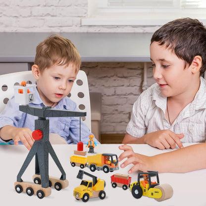 WDKXCN Construction vehicles for kids, construction toys, crane toy, mini excavator, bulldozer - play set for ages 3 and up.