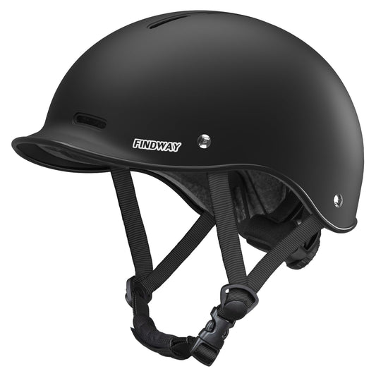Findway bike helmet for men and women, ideal for city commuting. Provides protection for road cycling, skating, and e-biking with 14 ventilation channels. Adjustable city helmet for a comfortable fit.