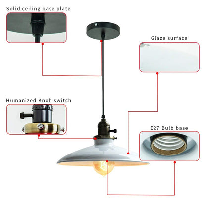 Glighone pendant light white ceiling light hanging lamp E27 retro vintage hanging lamp for bedroom living room dining table kitchen lamp suspension