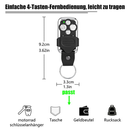 2 x 868.8 MHz garage door remote control only compatible with Sommer gate drives 4020 TX03-868-4 4020V000 4-command transmitter