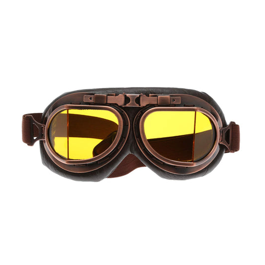 MUXSAM 1 piece of safety goggles sunglasses vintage motorcycle goggles aviator goggles for bicycle ski goggles vintage motorcycles goggles for ATV bike, yellow