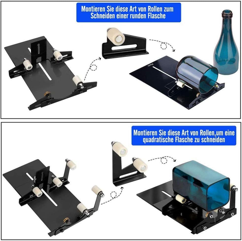 Glass bottle cutter, bottle glass cutter, glass bottle cutter cutting tool kit square round bottle cutting machine, accessory tool set, gloves.