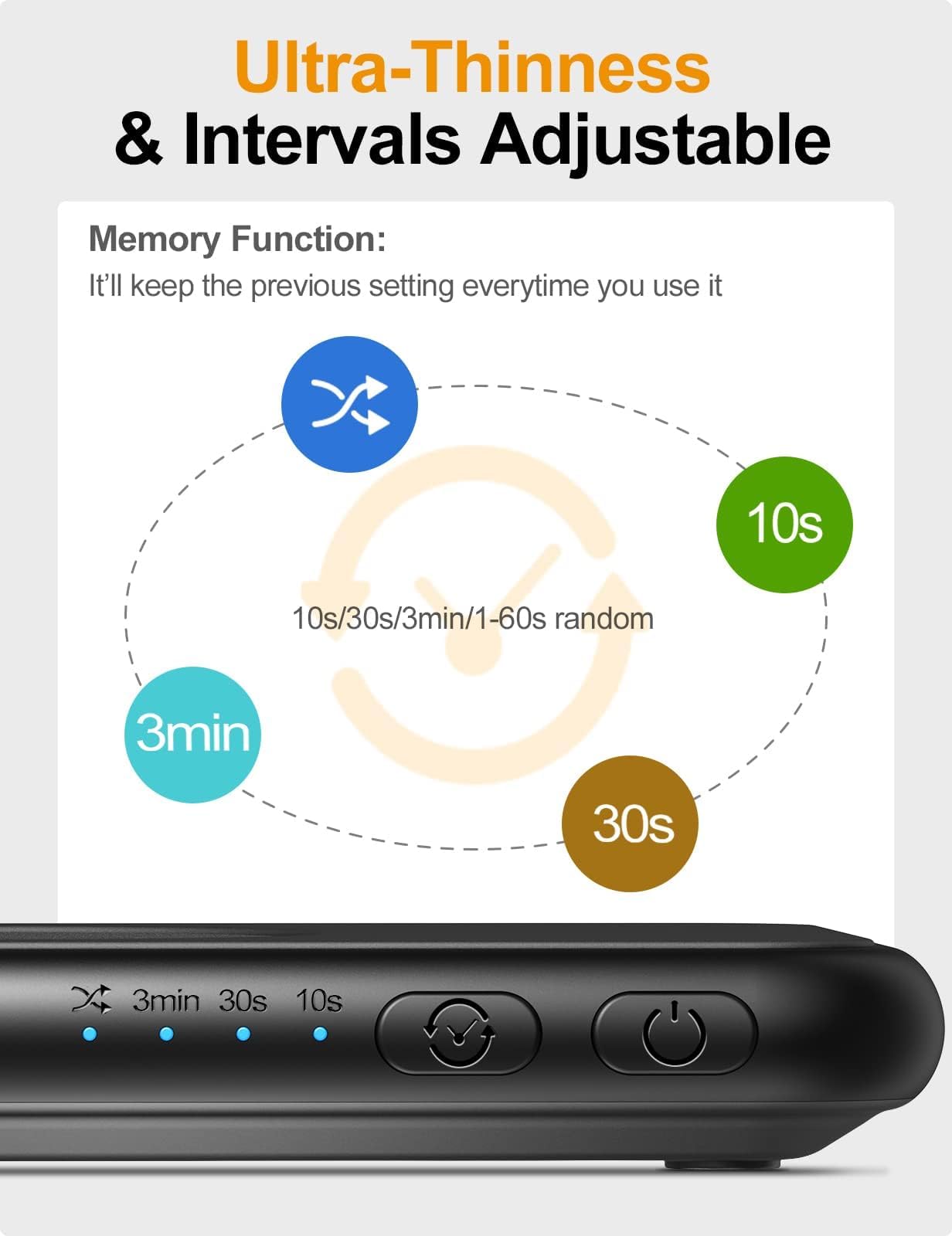 meatanty Ultra Thin and Quiet Invisible Mouse Jiggler, adjustable interval timer, Mouse Mover with ON/OFF switch, Mouse shaker Mouse clicker, random movement, driver-free