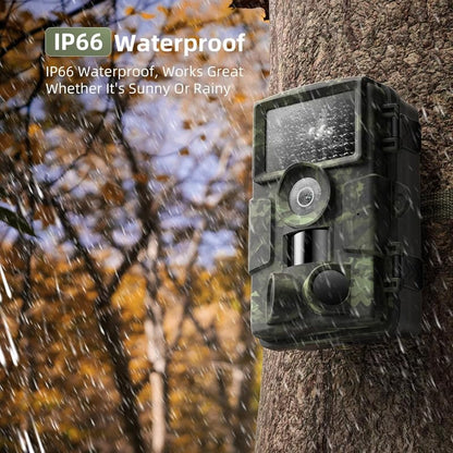 Seseno WiFi Trail Camera, 4K 60MP HD Wildlife Camera with Mobile Transmission APP, IP66 Waterproof Night Vision Camera Hunting Camera with Motion Sensor for Wildlife Monitoring with 32G Memory Card