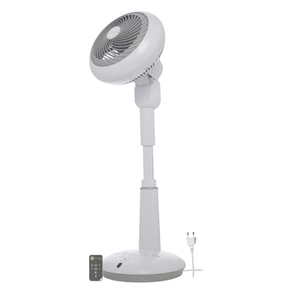 Iris Ohyama Woozoo, 37m², White, 10 speeds, Remote control, Oscillating, quiet, Table Fan, Desk fan, Floor fan, portable, DC motor, STF-DC15T
