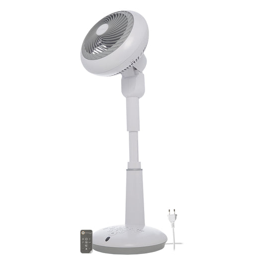 Iris Ohyama Woozoo, 37m², White, 10 speeds, Remote control, Oscillating, quiet, Table Fan, Desk fan, Floor fan, portable, DC motor, STF-DC15T