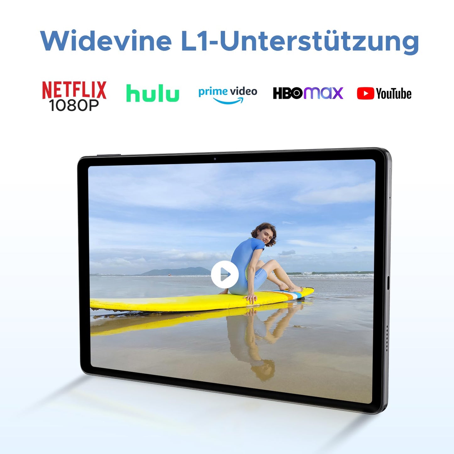 DOOGEE U11 Pro Android 15 Tablet 11-inch, 30GB RAM+256GB ROM (2TB TF) 8580mAh, 90Hz display, Unisoc T7200 Octa Core Tablet PC, 13MP+5MP, 5G WiFi/Widevine L1/GPS/Face ID/OTG [Gray]