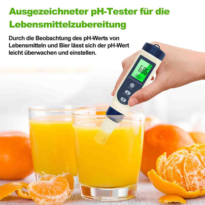 pH meter water, 5 in 1 pH/TDS/EC/Salinity/Thermometer tester with LCD display. Automatic temperature compensation, high precision for testing drinking water, pools.