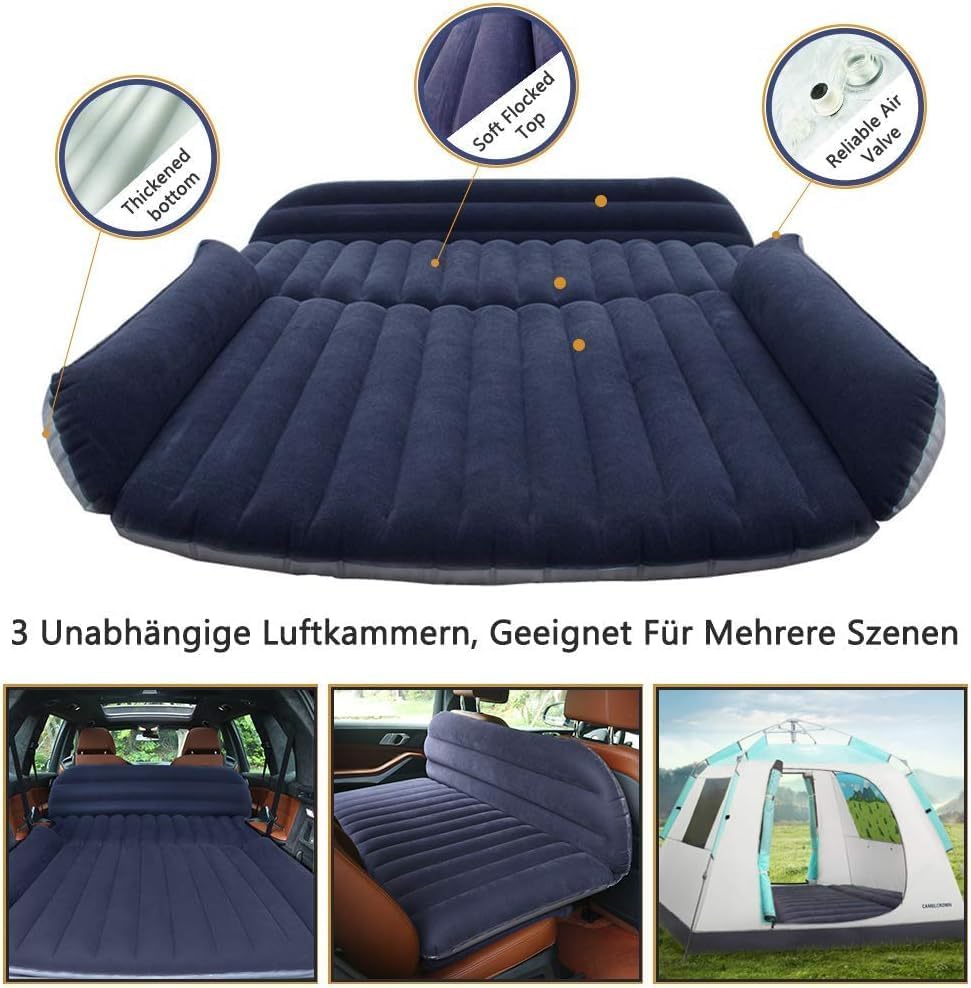 QDH Car Mattress SUV Air Mattress Camping Inflatable Mattress Inflatable Bed for Car Back Seat Thicker Airbed for Travel Camping Outdoor Activities
