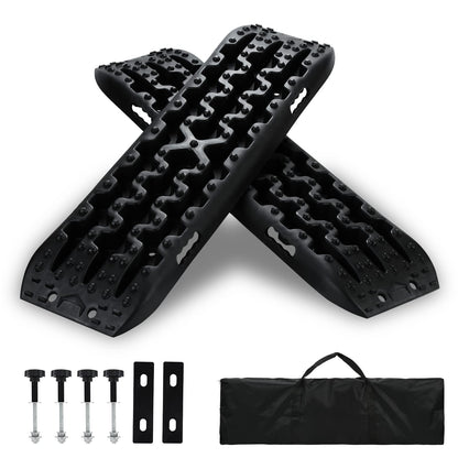Lospitch starter kit with storage bag and installation tool, sand/mud/snow recovery board offroad tracks, 10T capacity, tire ladder for car, truck, SUV, camper.