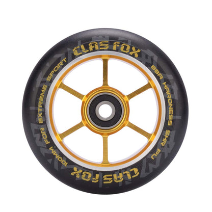 CLAS FOX Pro Stunt Scooter Wheels 100mm A Pair with ABEC-9 Bearings CNC Metal Core