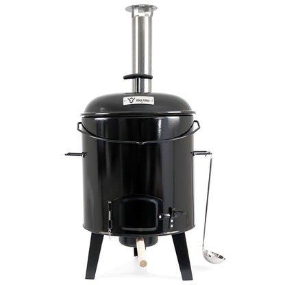 BBQ-Toro Goulash Cannon | Goulash Cauldron | One-Pot Stove | Hungarian Goulash Pot 17 liters enameled with lid for outdoor kitchen field kitchen