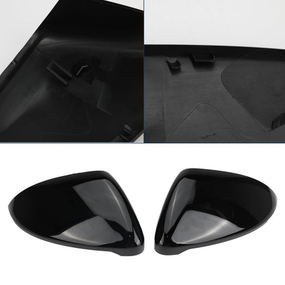 1 Pair Mirror Covers Replacement for VW Golf MK7 MK7.5 R GTD VII 2013-2018, Car Mirror Caps Exterior Mirror Cover Rearview Mirror Cover Replacement for VW Touran 2016 2017 (Black)