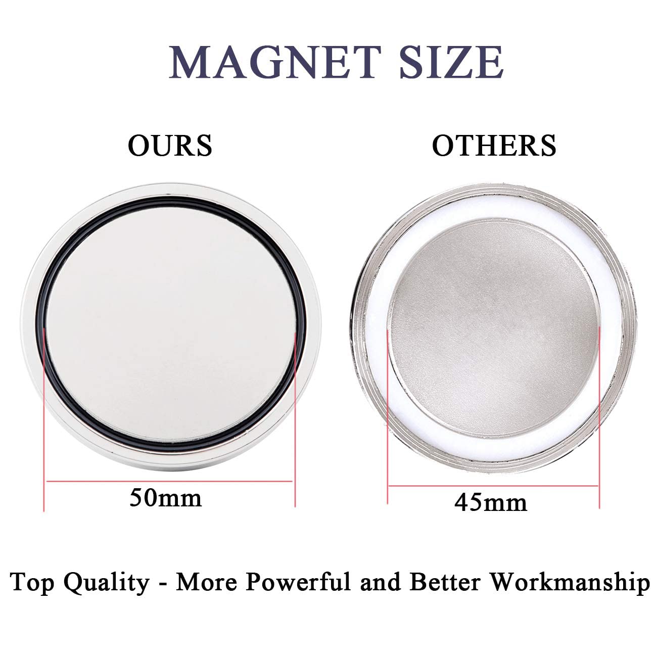 Uolor 160 KG Pulling Force Super Strong Neodymium Eyebolt Magnet, Power Magnet Perfect for Magnet Fishing - Ø 60mm with Eyelet Neodymium Pot Magnet