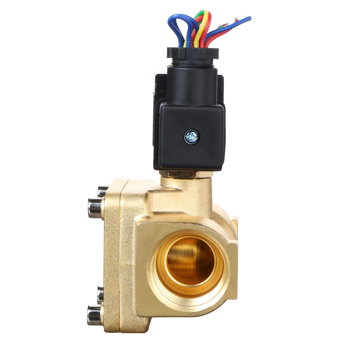 1" Electric Brass Solenoid Valve 220 V AC 16 bar, normally closed (NC), VITON, for water, air, oil, Vertical or Horizontal Mounting
