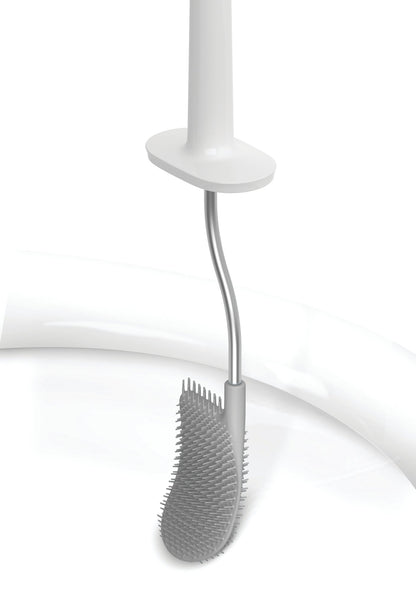 Joseph Joseph Easy Store - toilet paper holder and stand with flexible toilet brush, bathroom storage solution, made of stainless steel.